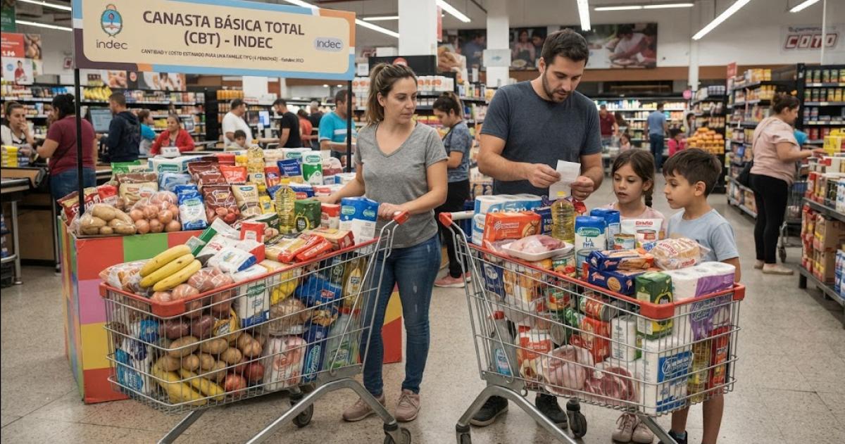 Una familia de cuatro integrantes necesitó en julio $1.564.716 para no ser pobre