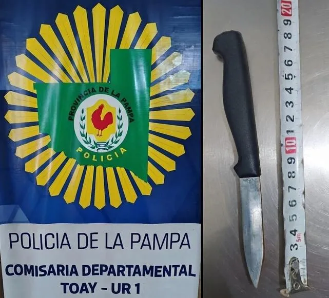 Toay: una mujer irrumpió en la casa de su expareja, lo atacó a puñaladas y fue detenida