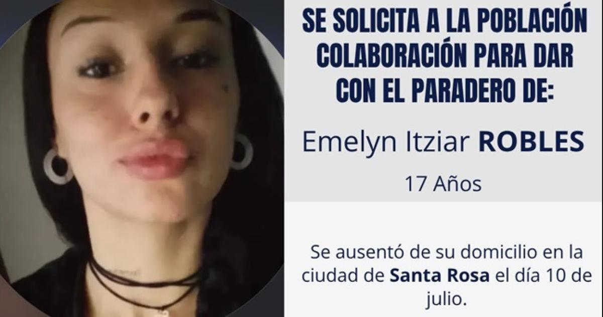 Buscan a una adolescente que se ausentó en Santa Rosa hace más de 10 días