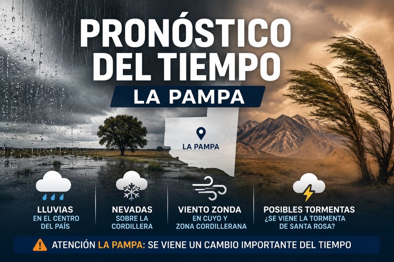 ¿Se viene la Tormenta de Santa Rosa? La Pampa se prepara para un fuerte cambio del tiempo