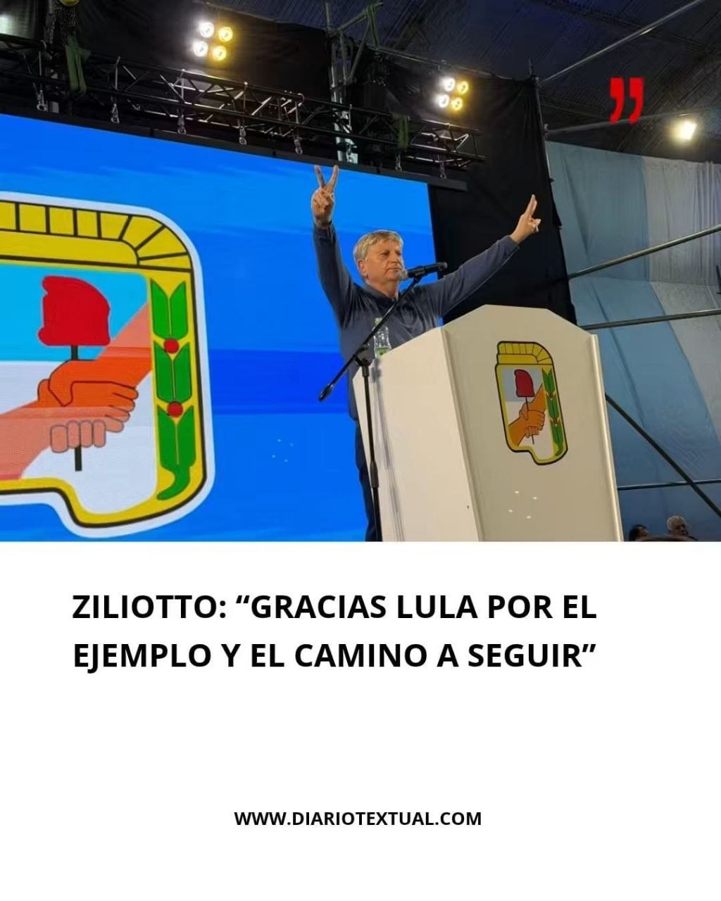 EL GOBERNADOR DE LA PAMPA, SERGIO ZILIOTTO, FELICITÓ A LULA DA SILVA POR SU TRIUNFO EN BRASIL
