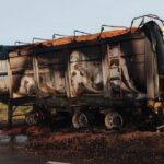 Camión que transportaba maíz desde La Pampa se prendió fuego en la Ruta 22