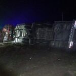Un camión volcó en la Ruta 9: el conductor tenía 1.56 gramos de alcohol en sangre
