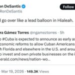 Cuba hace un llamado a los migrantes y DeSantis les responde: “Balde de agua fría en Hialeah”