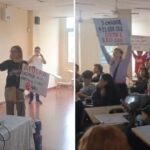 Militantes de izquierda interrumpieron una clase con legisladores libertarios en la Facultad de Sociales de la UBA