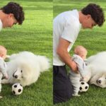 El video de Julián Álvarez con su hijo Amadeo y su mascota que derritió las redes sociales