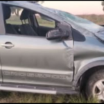 Tremendo accidente en Ruta Provincial 1: quiso evitar un pozo y terminó volcando