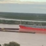 Dos buques protagonizaron un fuerte choque en el Río Paraná