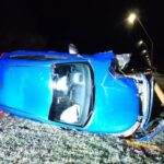 Despiste, choque y vuelco en el acceso a Quemú Quemú 